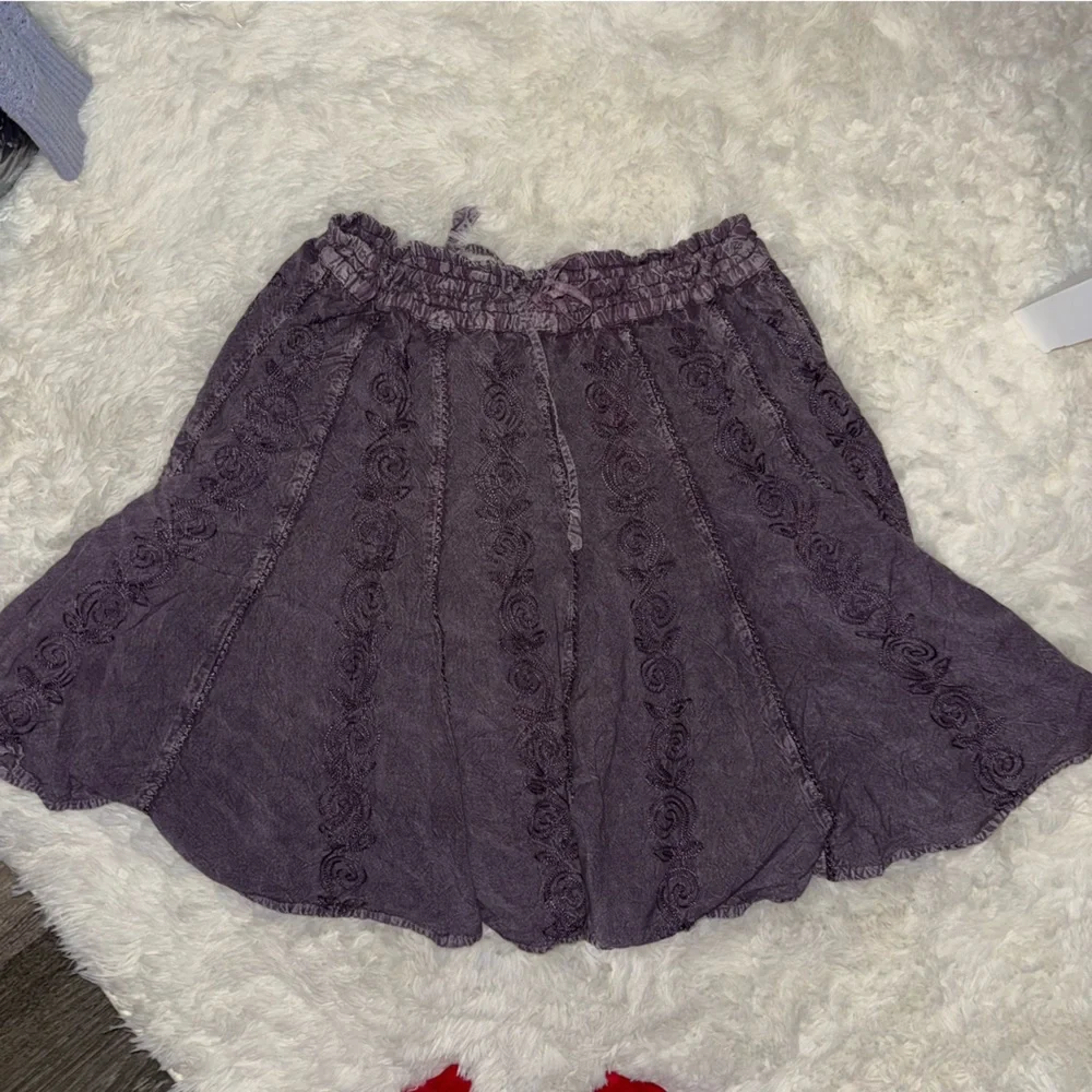 Byer California Lavender Textured Skater Skirt